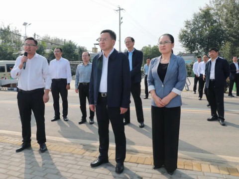 全市“山水林田大会战”现场观摩会与会人员来峄城观摩