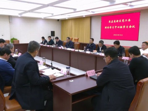 区党工委理论学习中心组进行集体学习