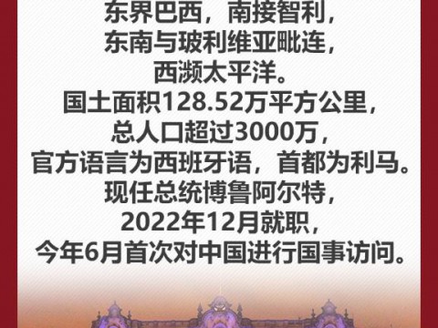 海报丨七张图带你了解秘鲁——